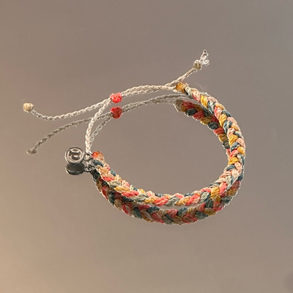 Pura Vida Coral, Yellow, & Blue Braided Bracelet